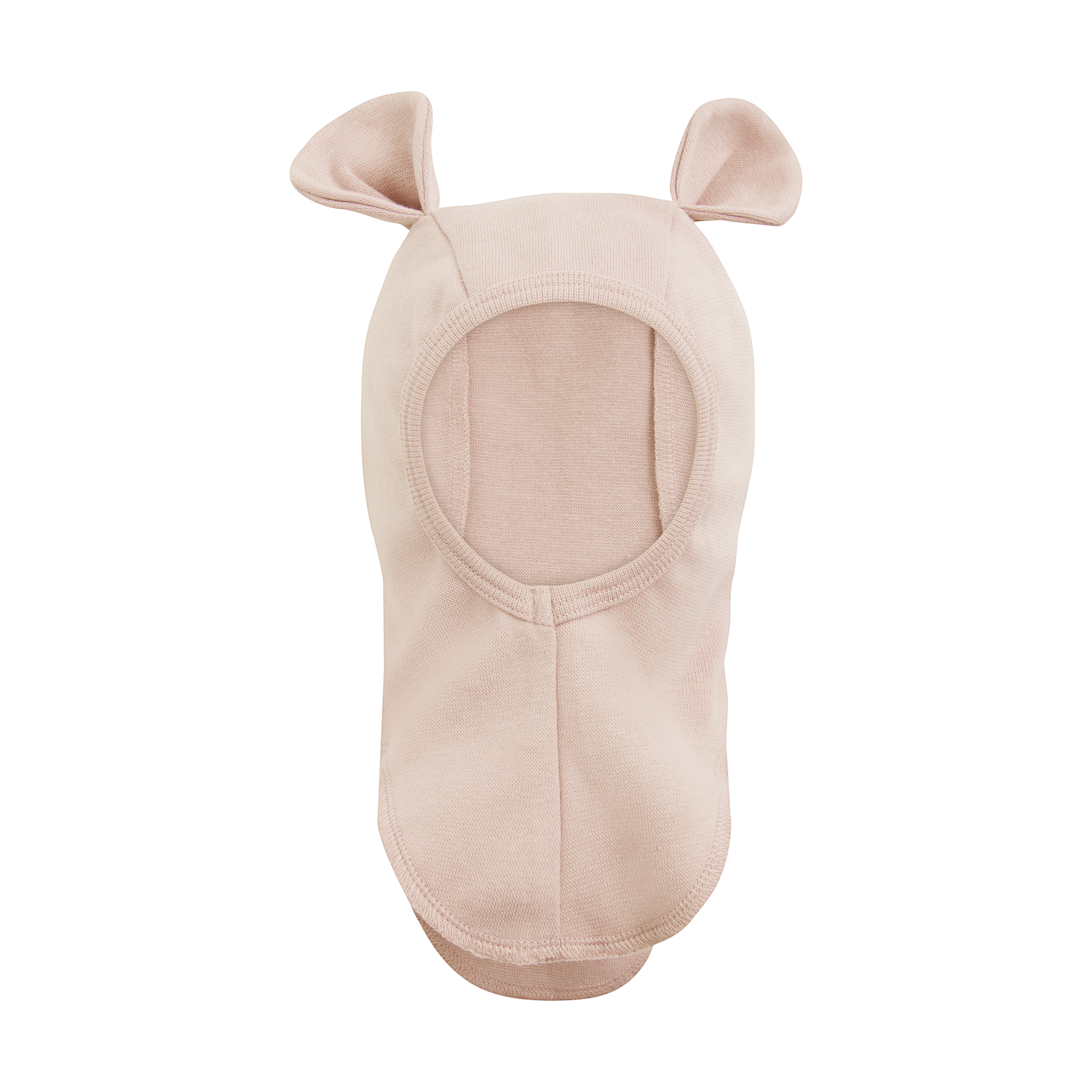 Balaclava Ears Cotton Rib - Peach Blush